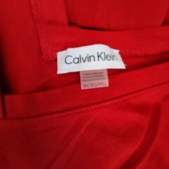 Calvin Klein Red Cotton Jumpsuit Women's sz 3X NWT - Picture 3 of 9